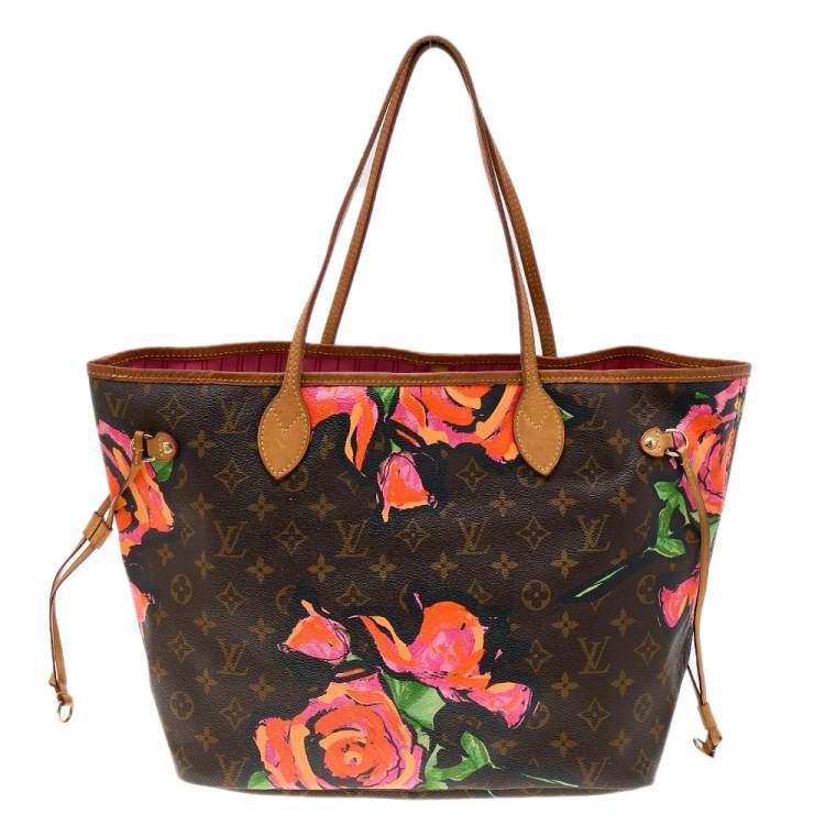 Pre Owned Louis Vuitton Monogram Canvas Limited Edition Stephen Sprouse Roses Neverfull MM Bag
