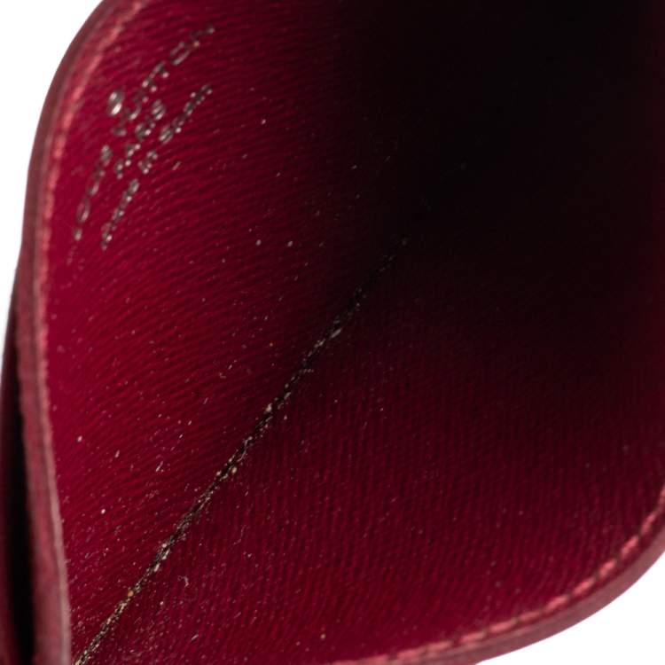 Pre Owned Louis Vuitton Pondichery Pink Epi Leather Card Holder