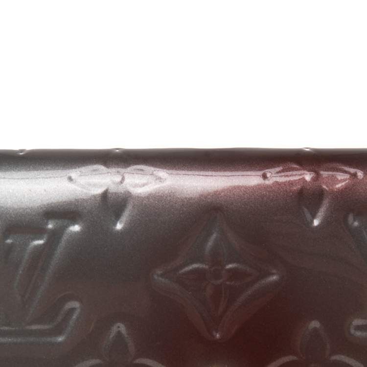 Pre Owned Louis Vuitton Givre Monogram Vernis Sarah Wallet