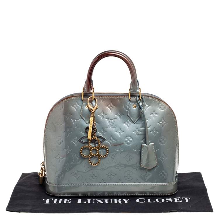 Pre Owned Louis Vuitton Givre Monogram Vernis Alma PM Bag
