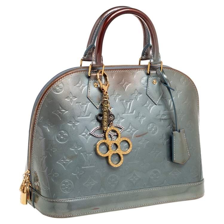 Pre Owned Louis Vuitton Givre Monogram Vernis Alma PM Bag
