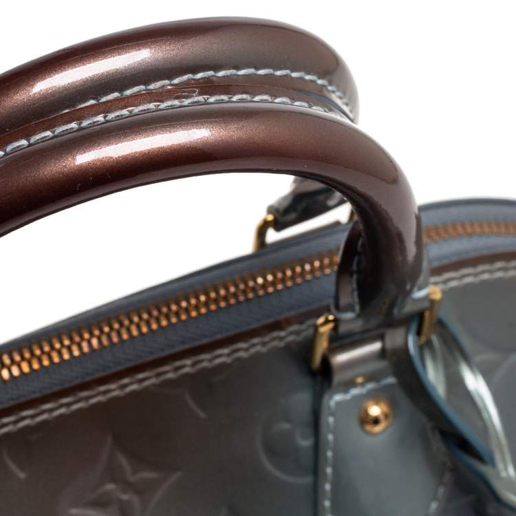 Pre Owned Louis Vuitton Givre Monogram Vernis Alma PM Bag
