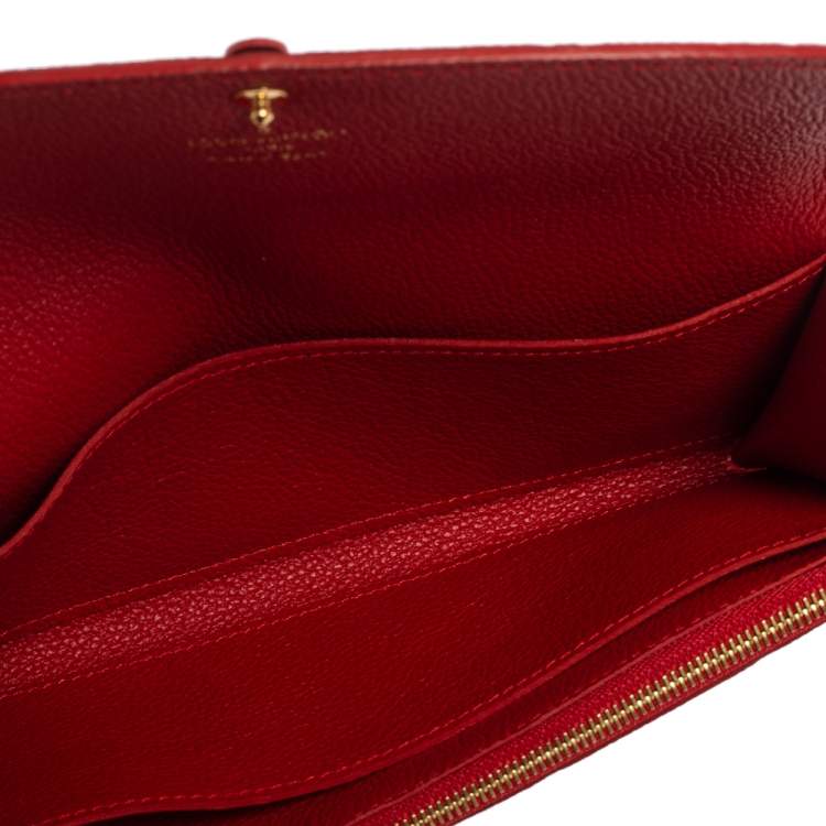Louis Vuitton Navy Blue/Red Monogram Empreinte Leather Emilie