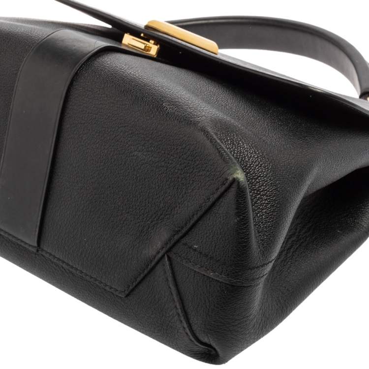 Pre Owned Louis Vuitton Black Monogram Leather Very One Handle Tote