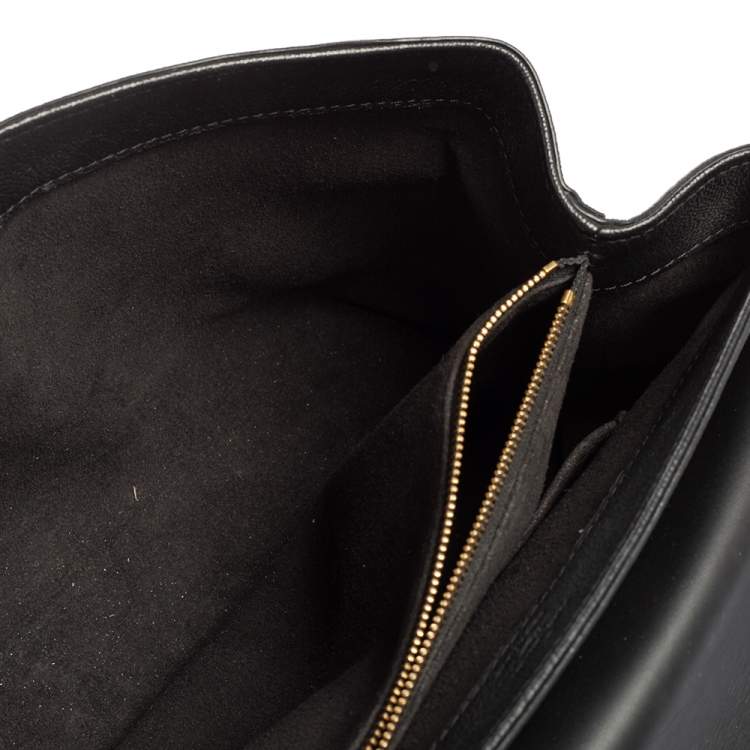 Pre Owned Louis Vuitton Black Monogram Leather Very One Handle Tote