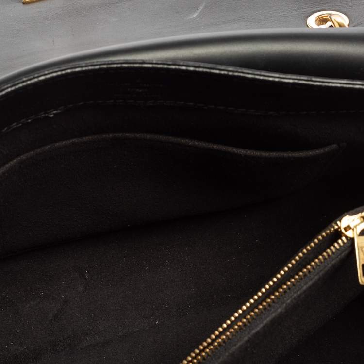Pre Owned Louis Vuitton Black Monogram Leather Very One Handle Tote