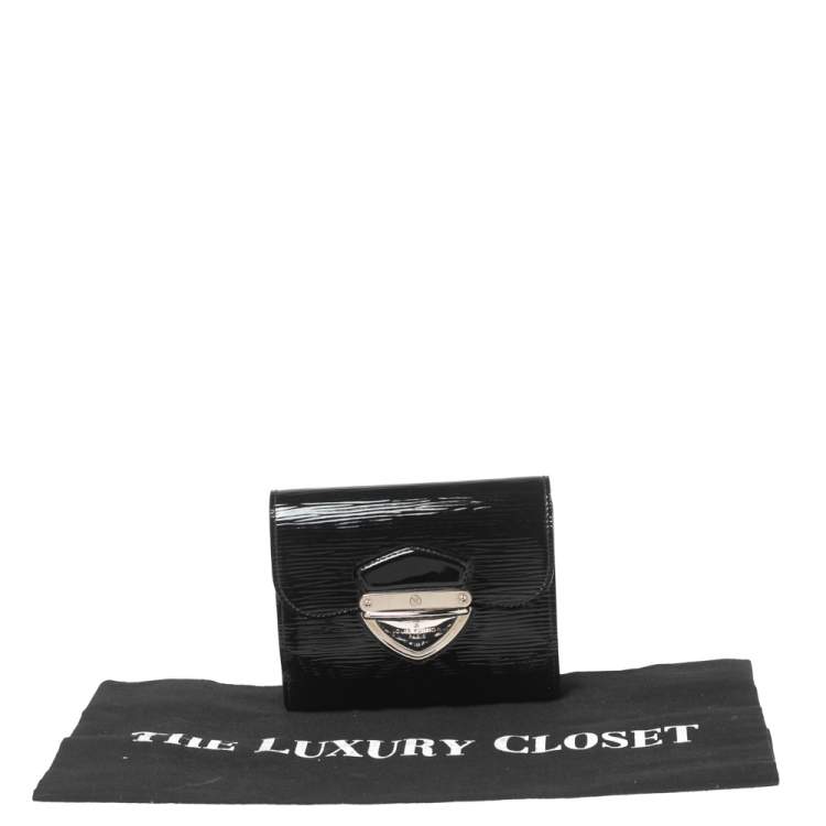 Pre Owned Louis Vuitton Black Electric Epi Leather Joey Wallet