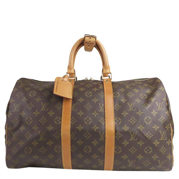 Pre Owned Louis Vuitton Monogram Canvas Keepall 45 Bag