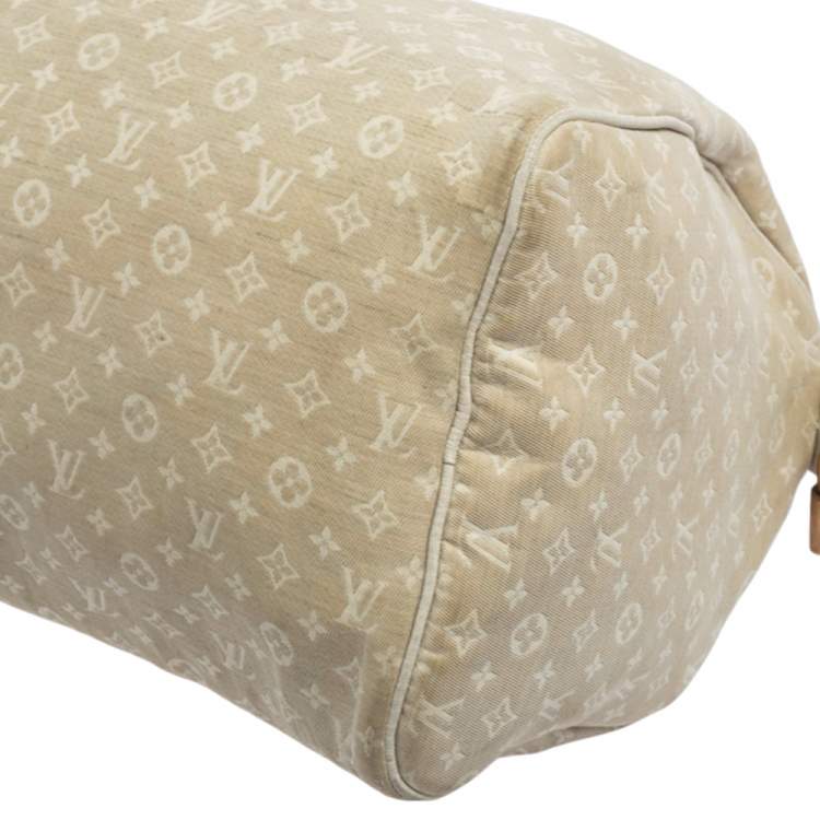 Pre Owned Louis Vuitton Dune Monogram Mini Lin Canvas Speedy 30 Bag