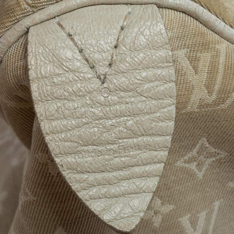 Pre Owned Louis Vuitton Dune Monogram Mini Lin Canvas Speedy 30 Bag
