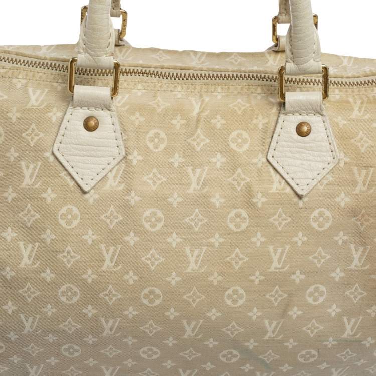 Pre Owned Louis Vuitton Dune Monogram Mini Lin Canvas Speedy 30 Bag