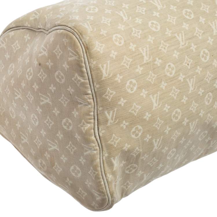 Pre Owned Louis Vuitton Dune Monogram Mini Lin Canvas Speedy 30 Bag