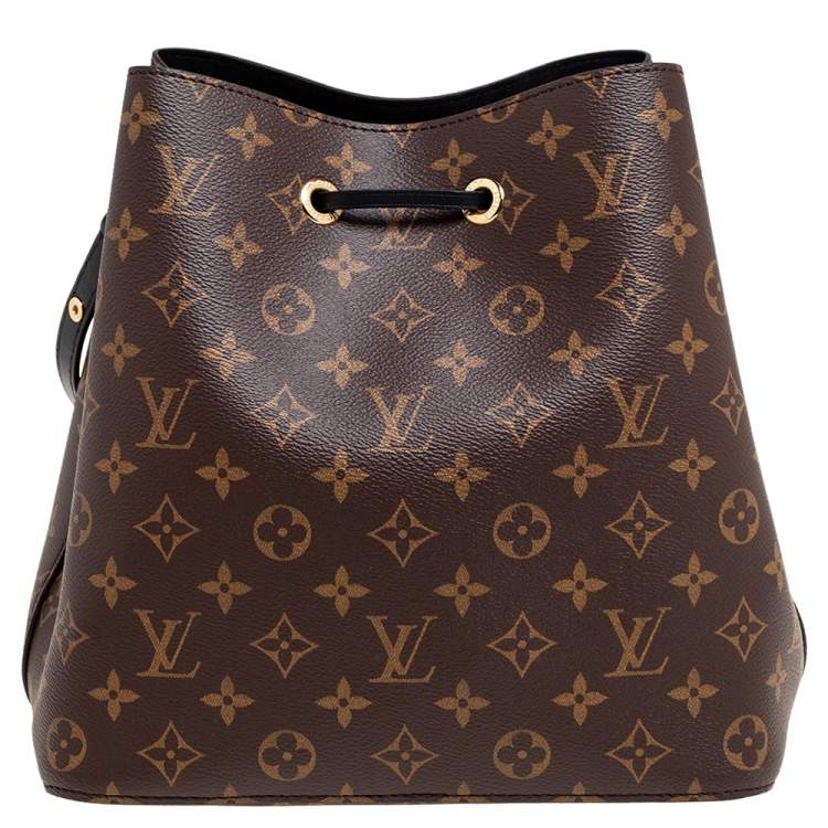 Pre Owned Louis Vuitton Black Monogram Canvas and Leather NeoNoe Bag