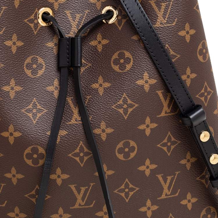 Pre Owned Louis Vuitton Black Monogram Canvas and Leather NeoNoe Bag