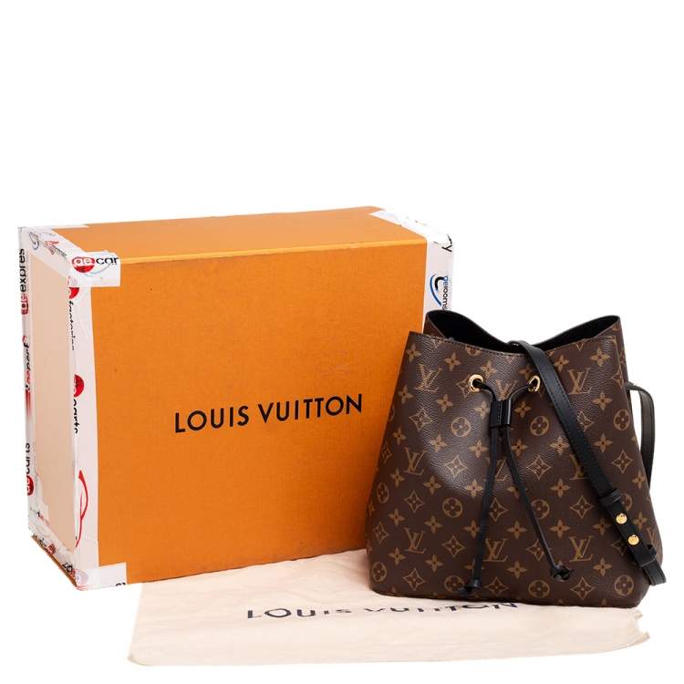 Pre Owned Louis Vuitton Black Monogram Canvas and Leather NeoNoe Bag