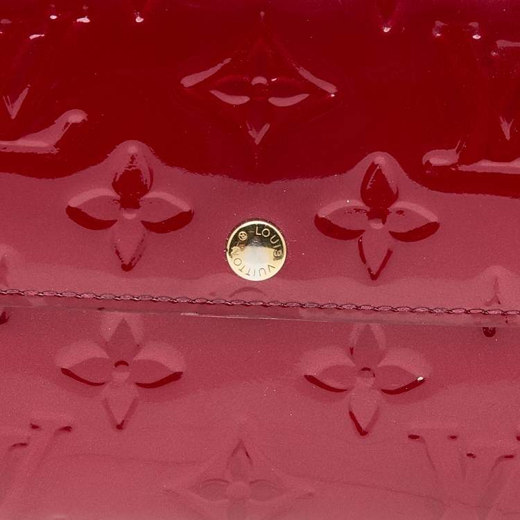 Pre Owned Louis Vuitton Pomme D’amour Monogram Vernis Leather Sarah Wallet