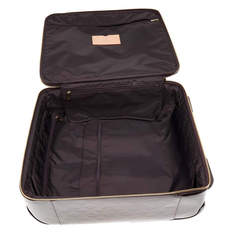 Pre Owned Louis Vuitton Amarante Monogram Vernis Pegase 45 Suitcase