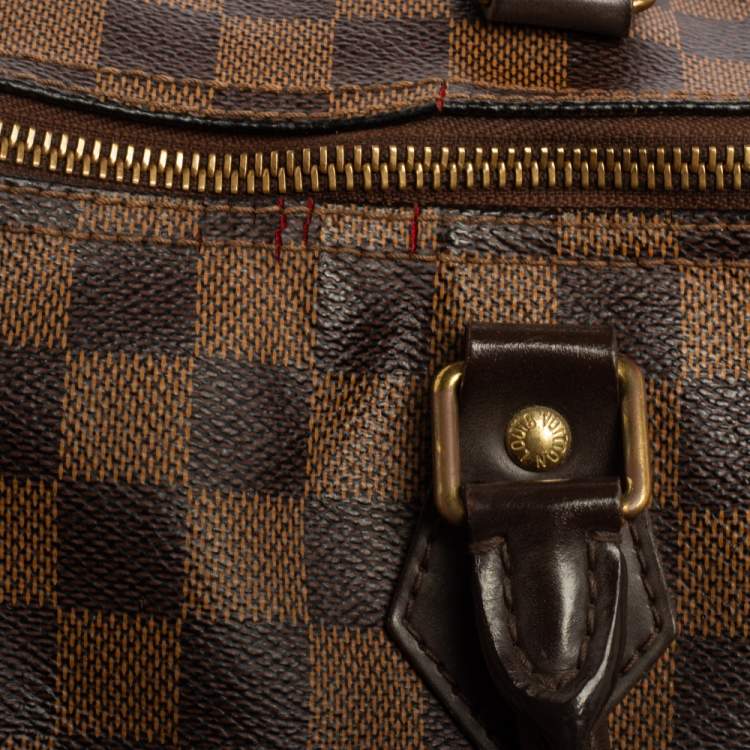 Pre Owned Louis Vuitton Damier Ebene Canvas Speedy 35 Bag