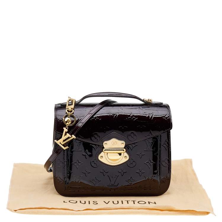 Pre Owned Louis Vuitton Amarante Monogram Vernis Mirada Bag
