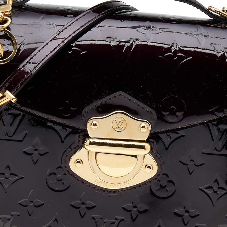 Pre Owned Louis Vuitton Amarante Monogram Vernis Mirada Bag