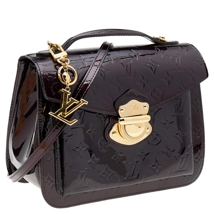 Pre Owned Louis Vuitton Amarante Monogram Vernis Mirada Bag