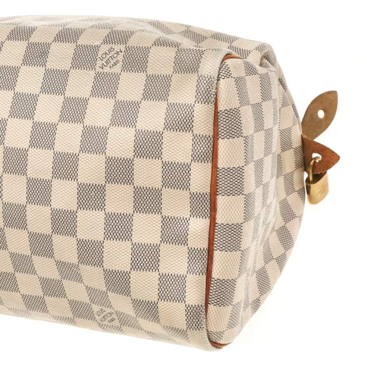 Pre Owned Louis Vuitton Damier Azur Canvas Speedy 30 Bag