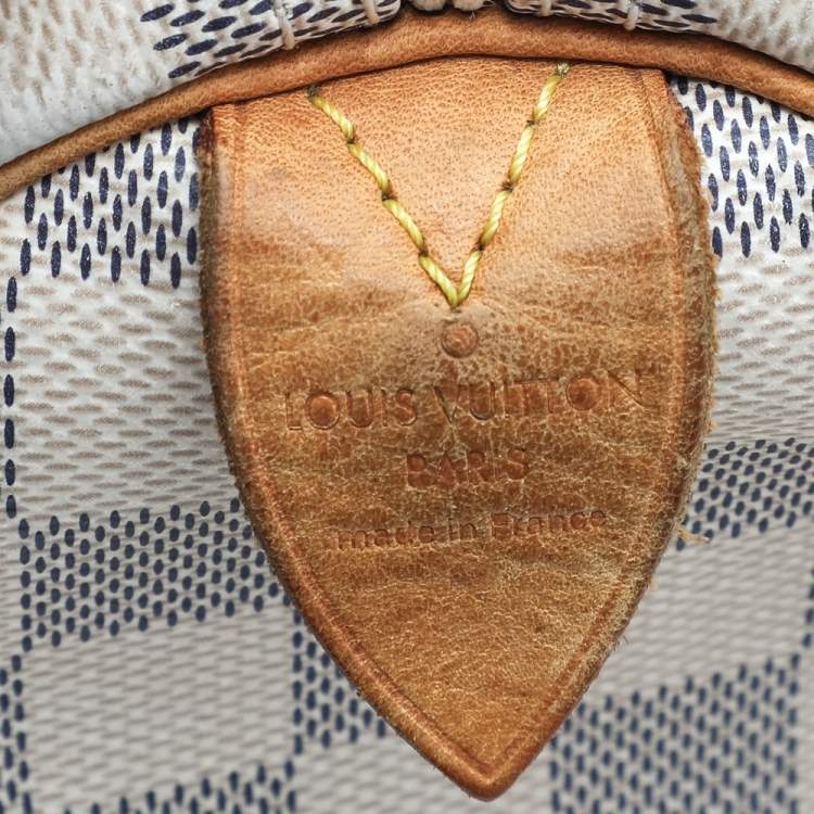 Pre Owned Louis Vuitton Damier Azur Canvas Speedy 30 Bag