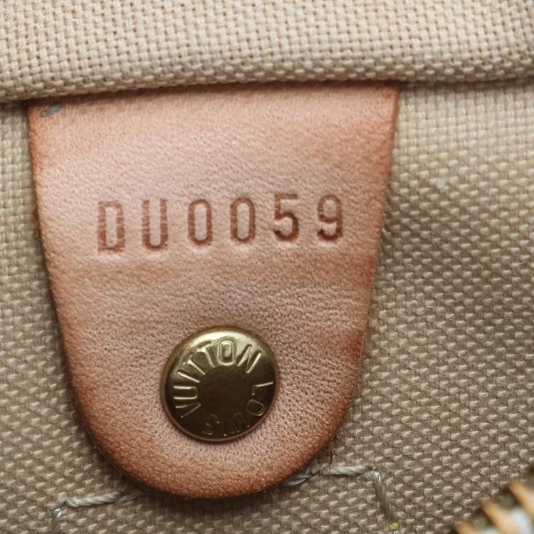Pre Owned Louis Vuitton Damier Azur Canvas Speedy 30 Bag