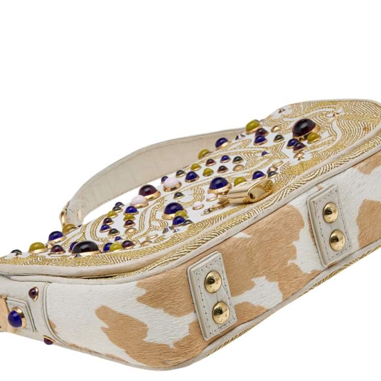 Pre Owned Louis Vuitton Multicolor Alligator Leather And Calf Hair Les Extraordinaires Tupelo PM Bag