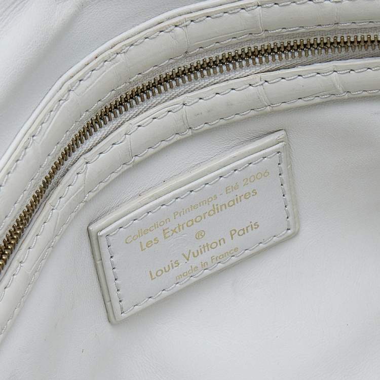Pre Owned Louis Vuitton Multicolor Alligator Leather And Calf Hair Les Extraordinaires Tupelo PM Bag