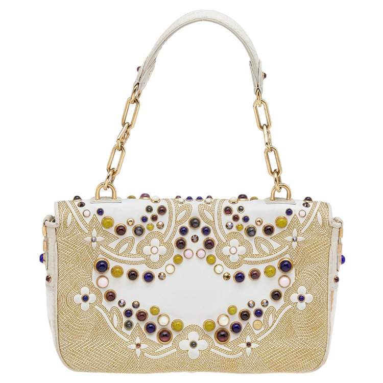 Pre Owned Louis Vuitton Multicolor Alligator Leather And Calf Hair Les Extraordinaires Tupelo PM Bag