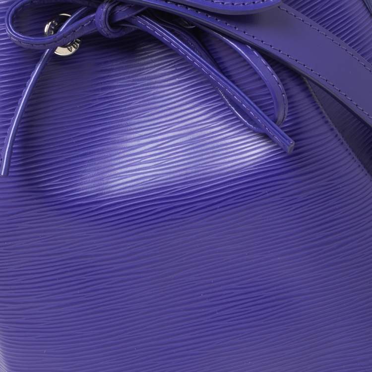 Pre Owned Louis Vuitton Purple Epi Leather Noe BB Bucket Bag
