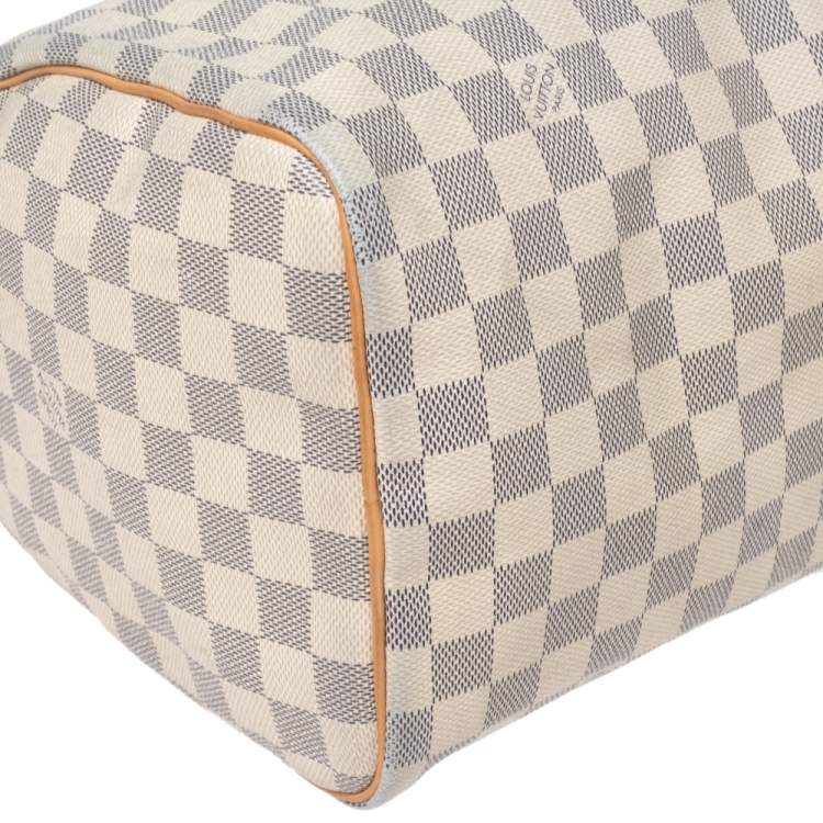 Pre Owned Louis Vuitton Damier Azur Canvas Speedy 30 Bag