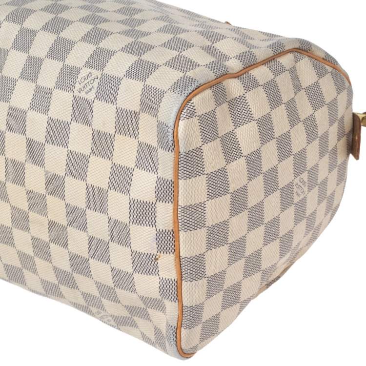 Pre Owned Louis Vuitton Damier Azur Canvas Speedy 30 Bag