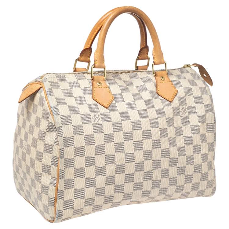 Pre Owned Louis Vuitton Damier Azur Canvas Speedy 30 Bag