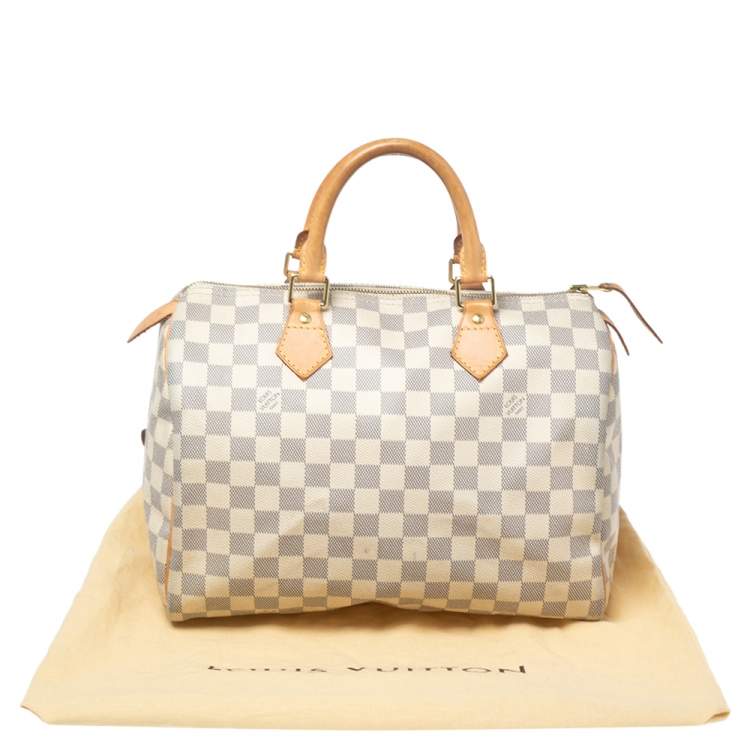 Pre Owned Louis Vuitton Damier Azur Canvas Speedy 30 Bag