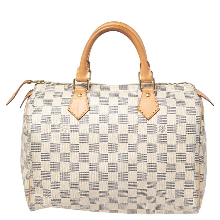 Pre Owned Louis Vuitton Damier Azur Canvas Speedy 30 Bag