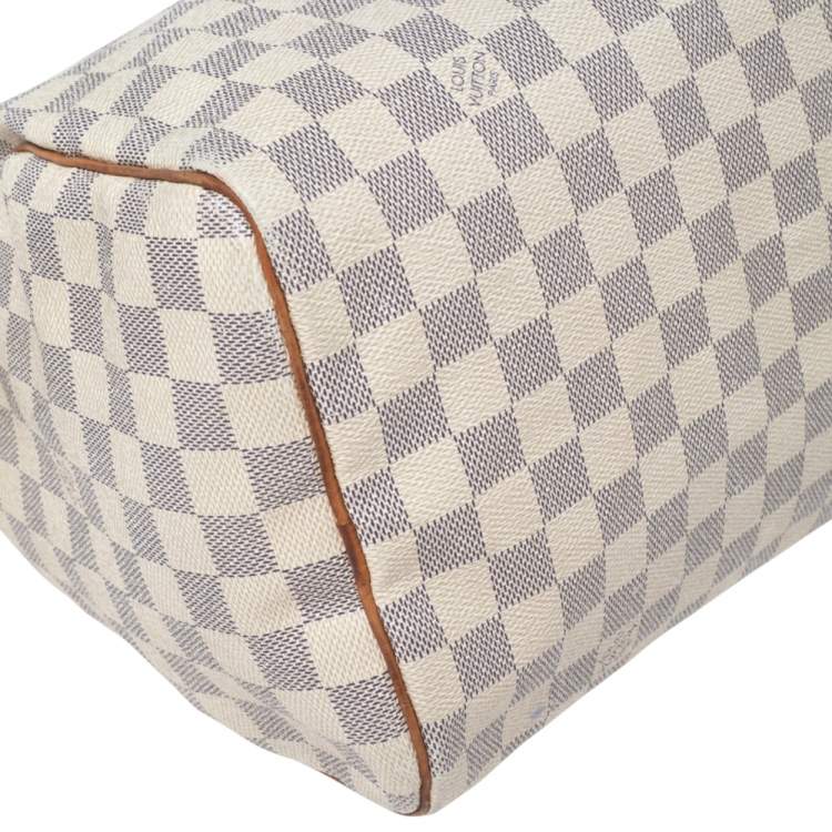 Pre Owned Louis Vuitton Damier Azur Canvas Speedy 30 Bag