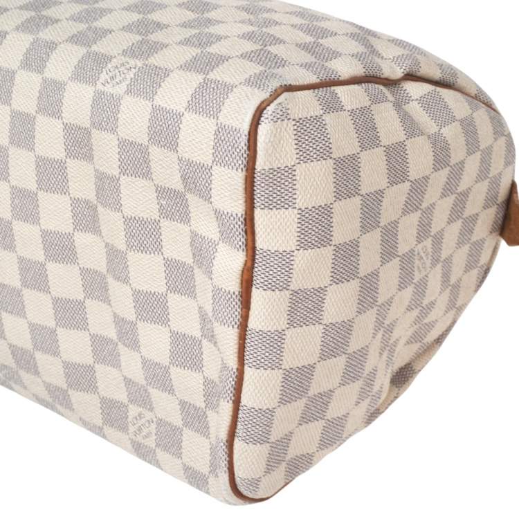 Pre Owned Louis Vuitton Damier Azur Canvas Speedy 30 Bag