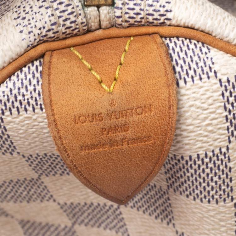 Pre Owned Louis Vuitton Damier Azur Canvas Speedy 30 Bag