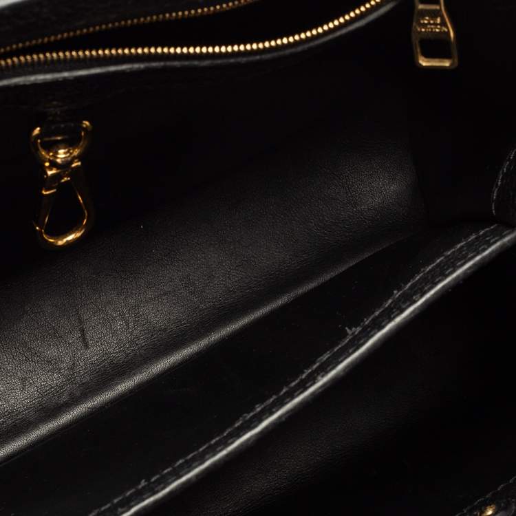 مملوكة مسبقًا Louis Vuitton Black Taurillon Leather and Snakeskin Iris Blossom Capucines PM Bag