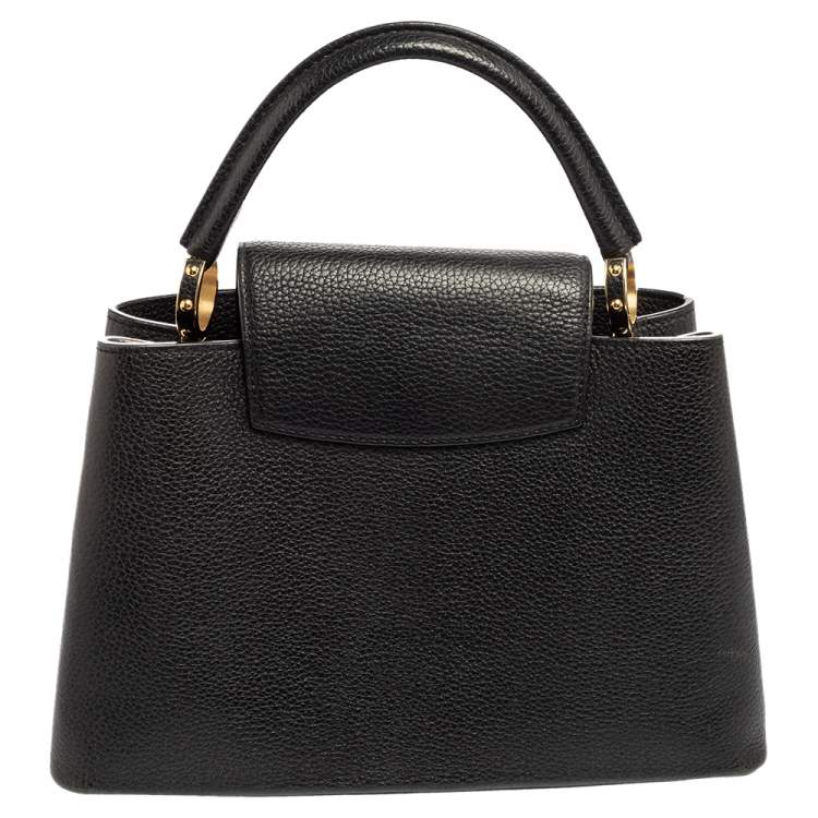مملوكة مسبقًا Louis Vuitton Black Taurillon Leather and Snakeskin Iris Blossom Capucines PM Bag