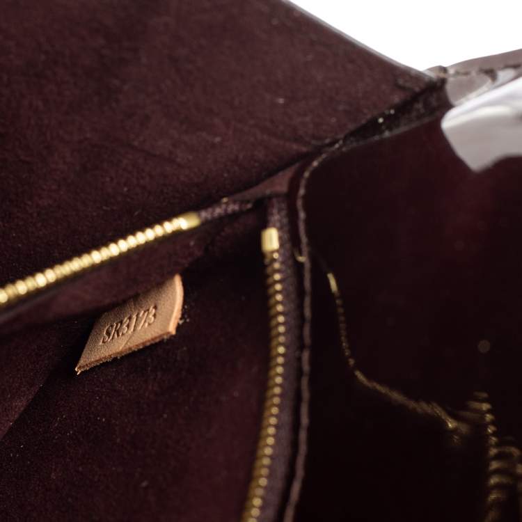 Pre Owned Louis Vuitton Amarante Vernis Monceau BB Bag