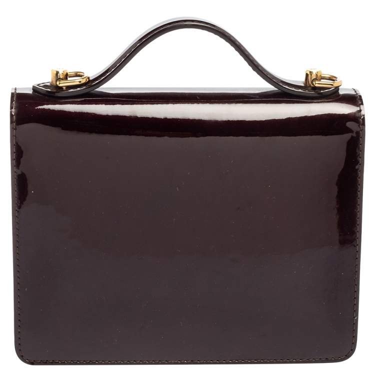 Pre Owned Louis Vuitton Amarante Vernis Monceau BB Bag