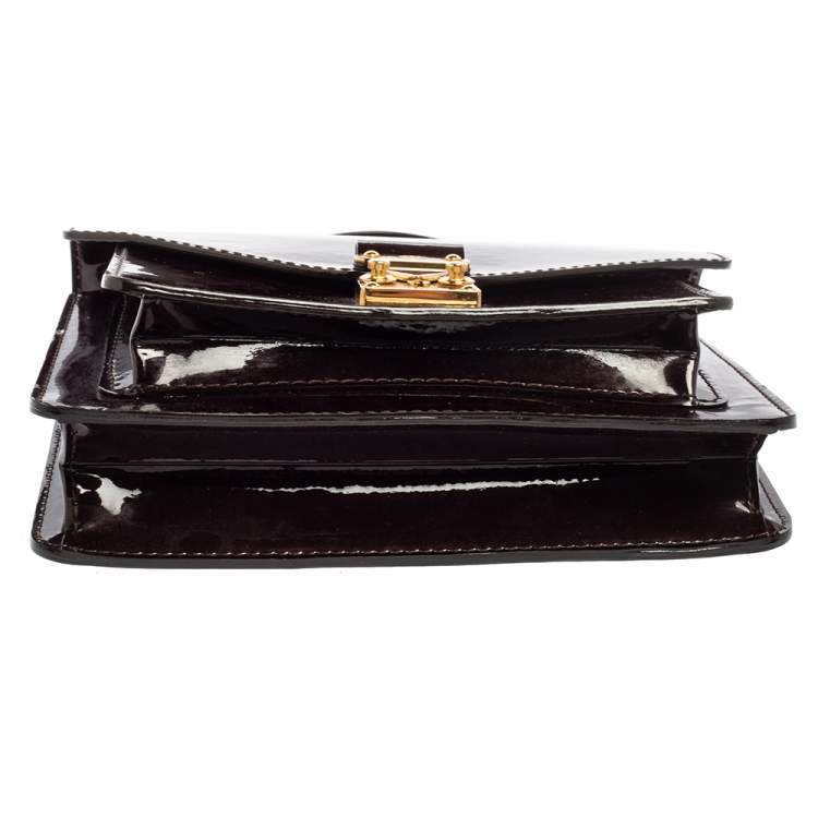 Pre Owned Louis Vuitton Amarante Vernis Monceau BB Bag