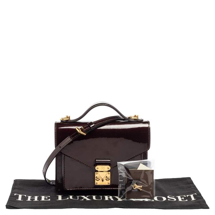Pre Owned Louis Vuitton Amarante Vernis Monceau BB Bag