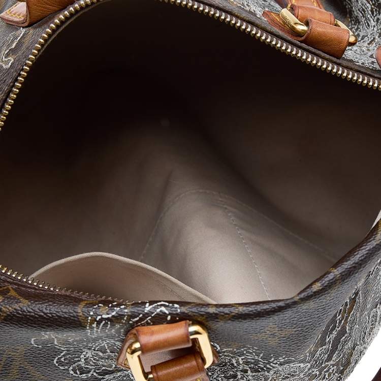 Pre Owned Louis Vuitton Monogram Canvas Limited Edition Dentelle Speedy 30 Bag