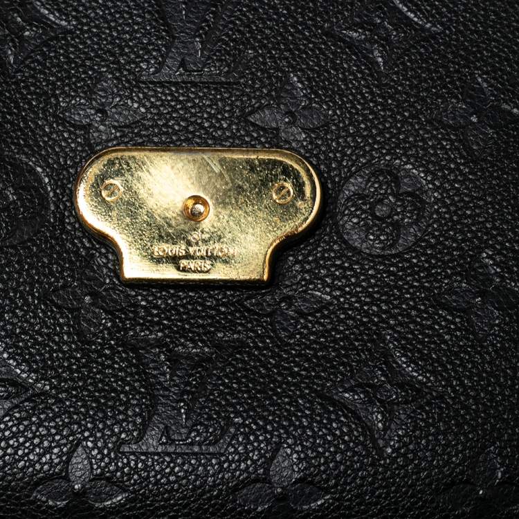 Pre Owned Louis Vuitton Black Monogram Empreinte Leather Georges BB Bag 