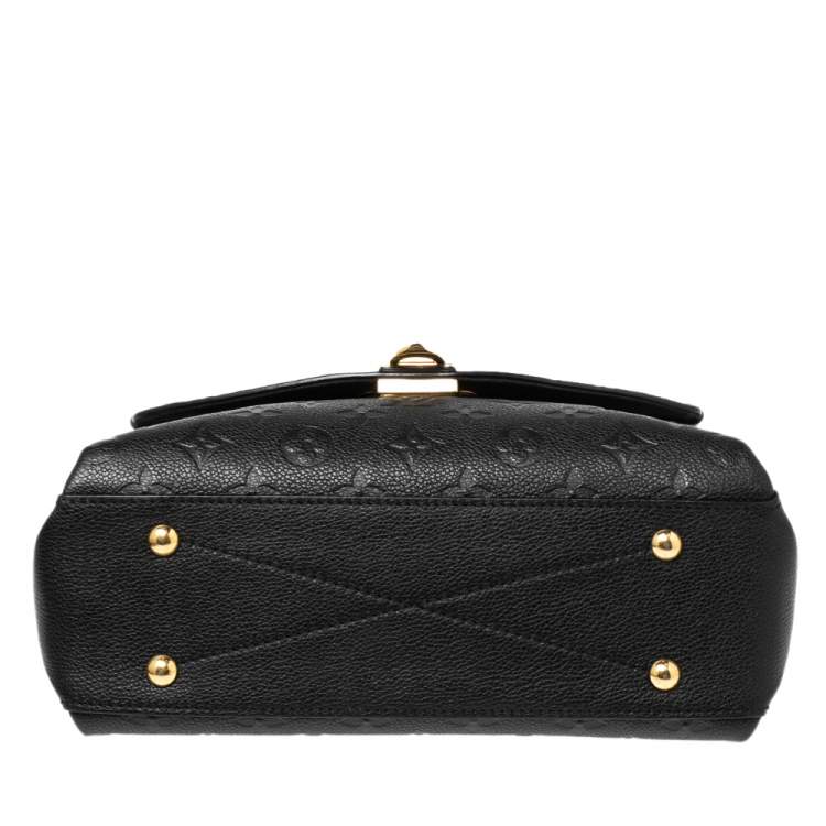 Pre Owned Louis Vuitton Black Monogram Empreinte Leather Georges BB Bag 