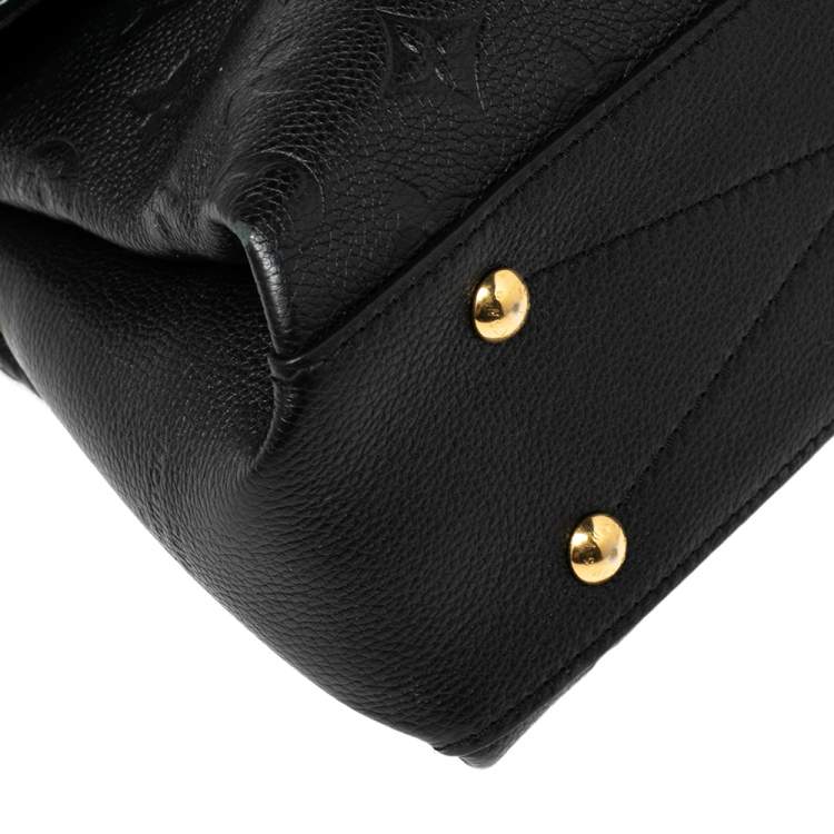 Pre Owned Louis Vuitton Black Monogram Empreinte Leather Georges BB Bag 